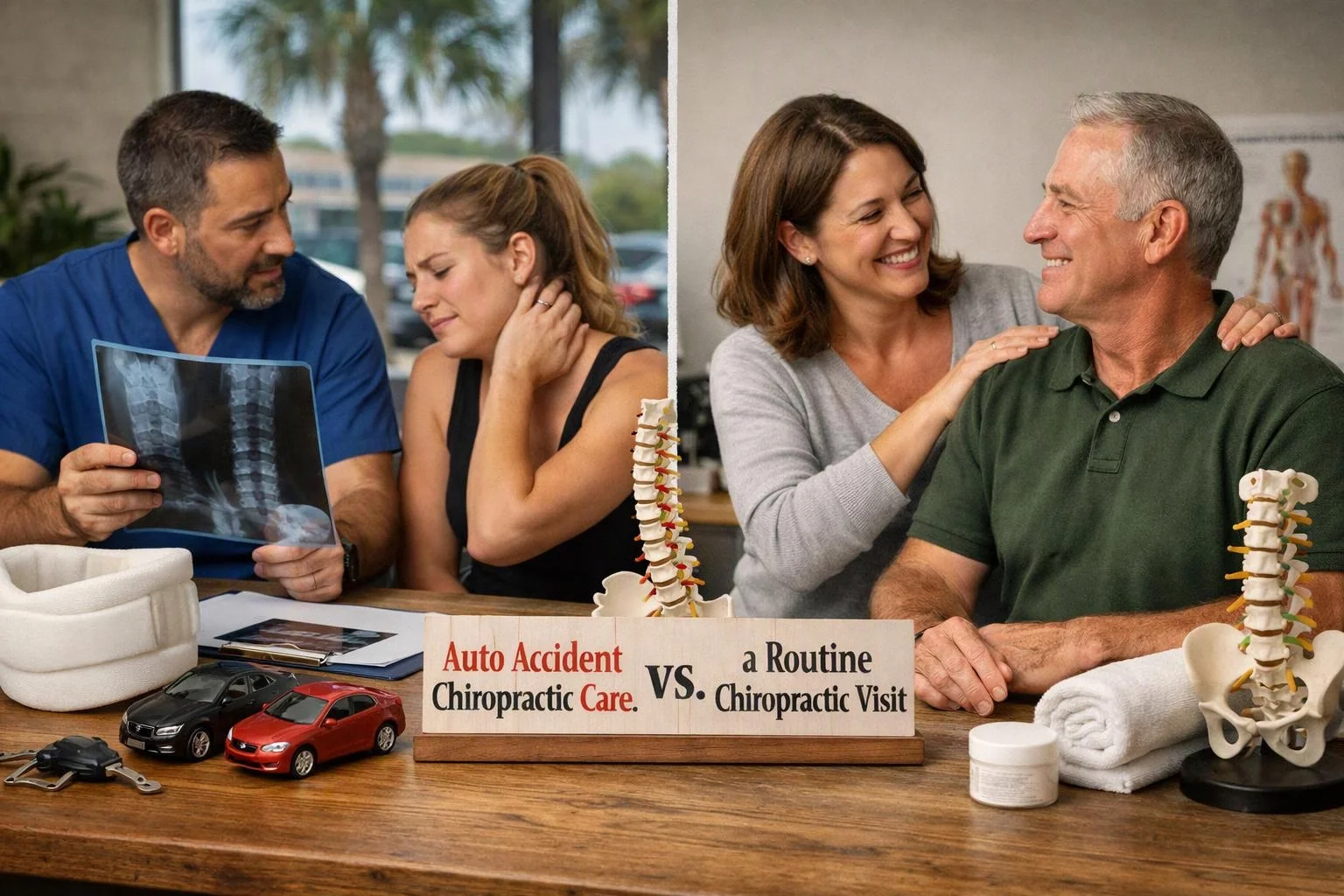 Auto Accident Chiropractic Care vs. a Routine Chiropractic Visit