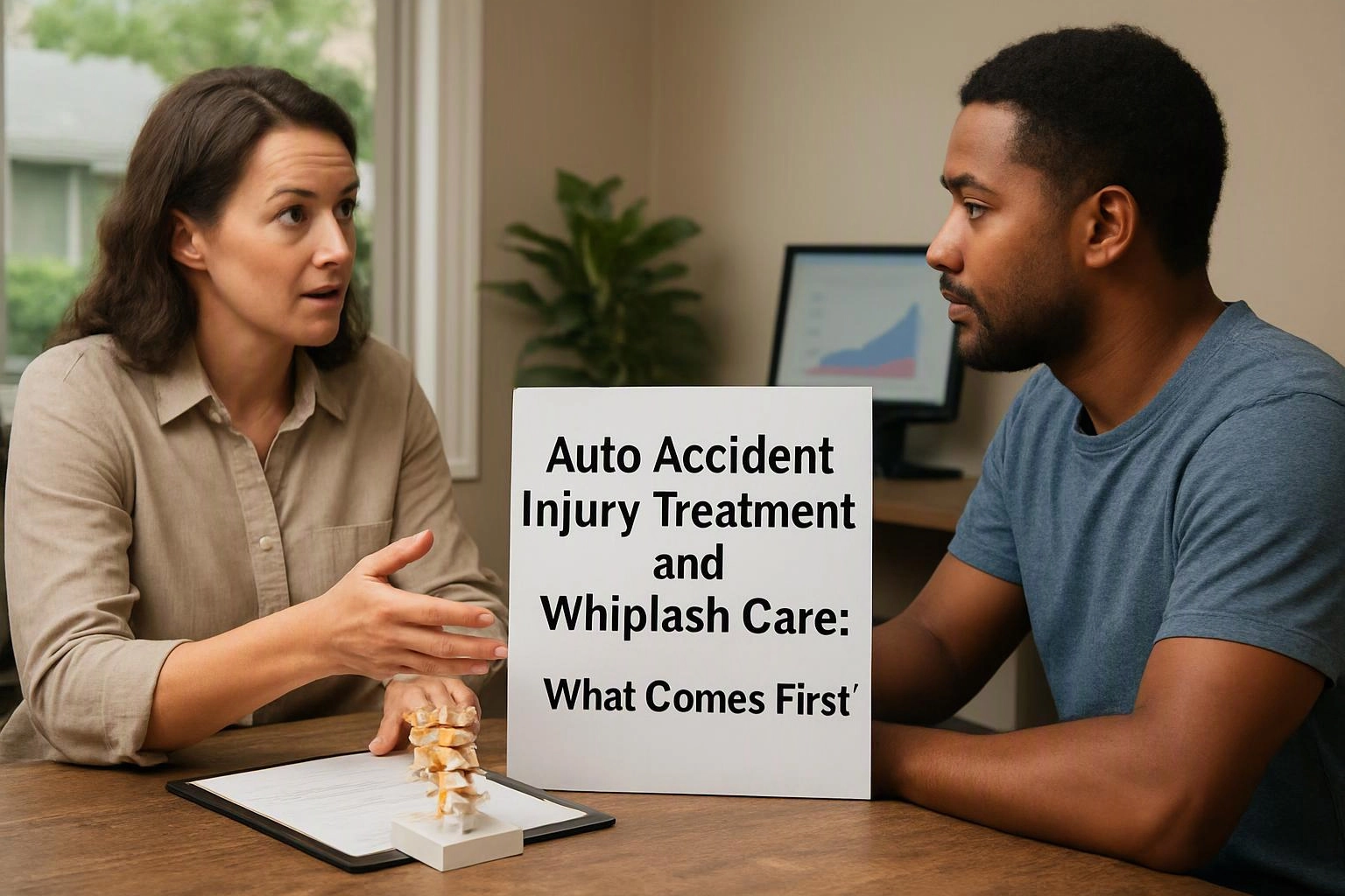 Auto Accident Injury Treatment and Whiplash Care: What Comes First?